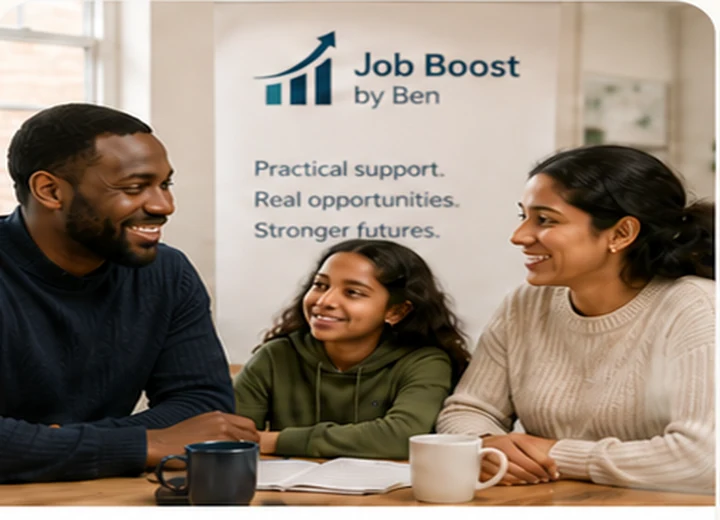 Parent or carer supporting a young person with Job Boost guidance